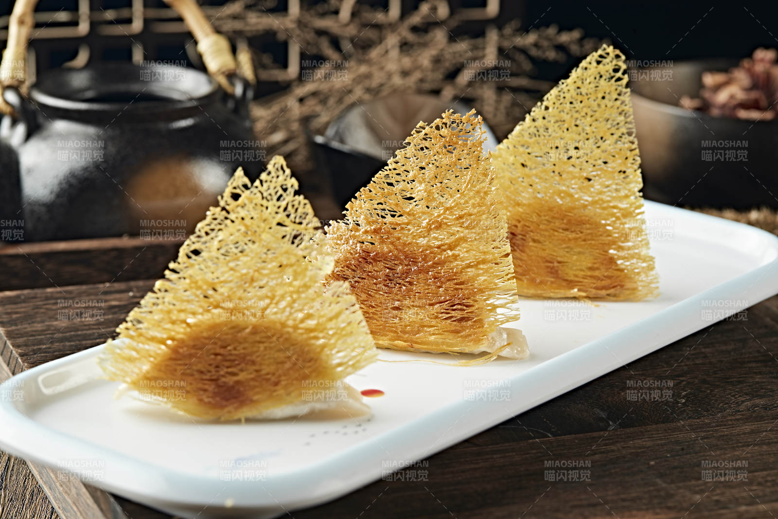 港式茶餐渔网煎饺图片