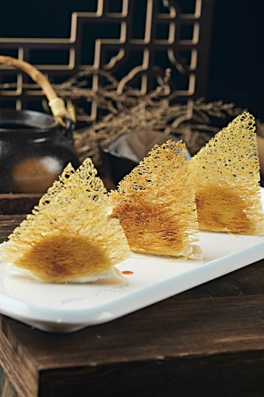 港式茶餐渔网煎饺图片