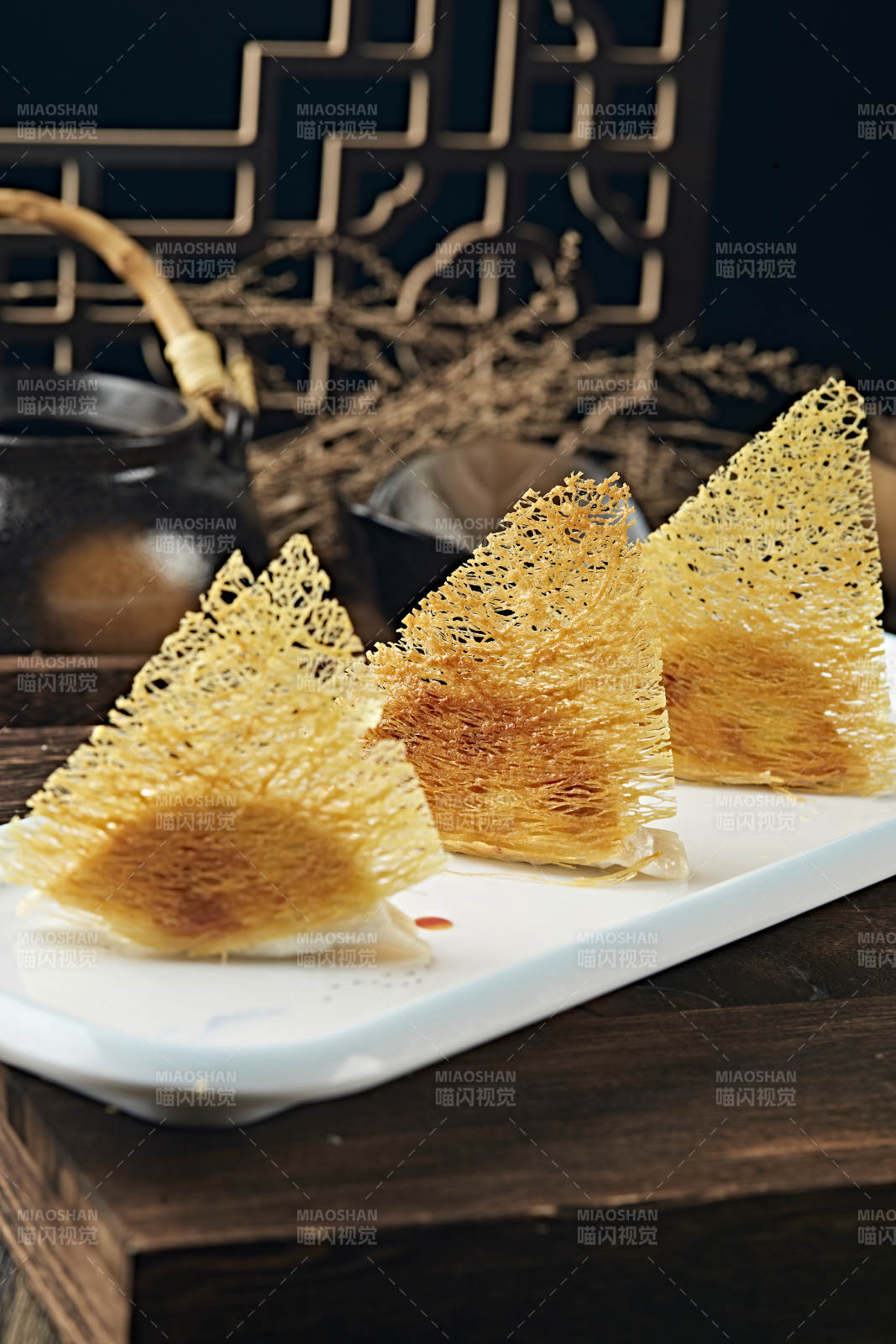 港式茶餐渔网煎饺图片