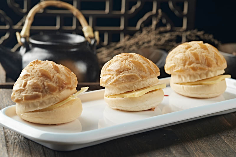 港式茶吐司菠萝包图片