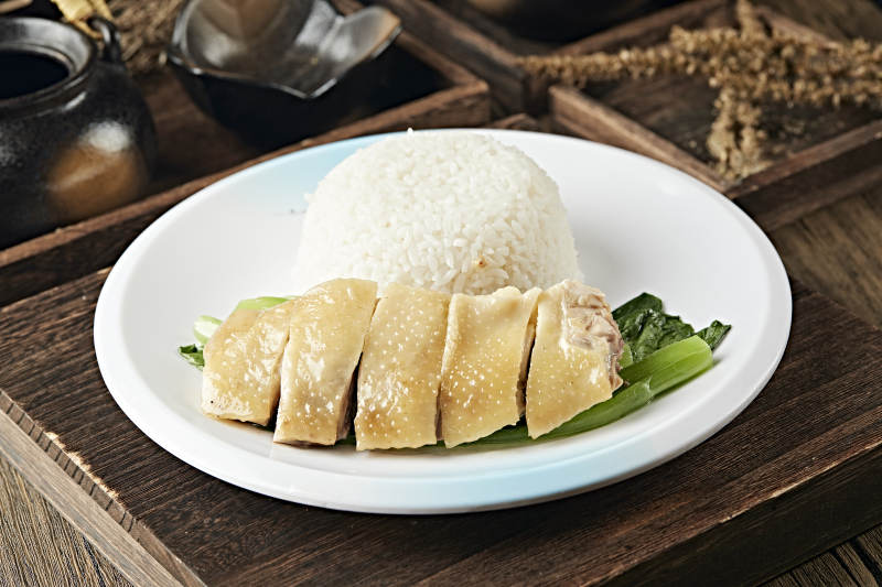 港式茶餐白切盐水鸡盖浇饭图片