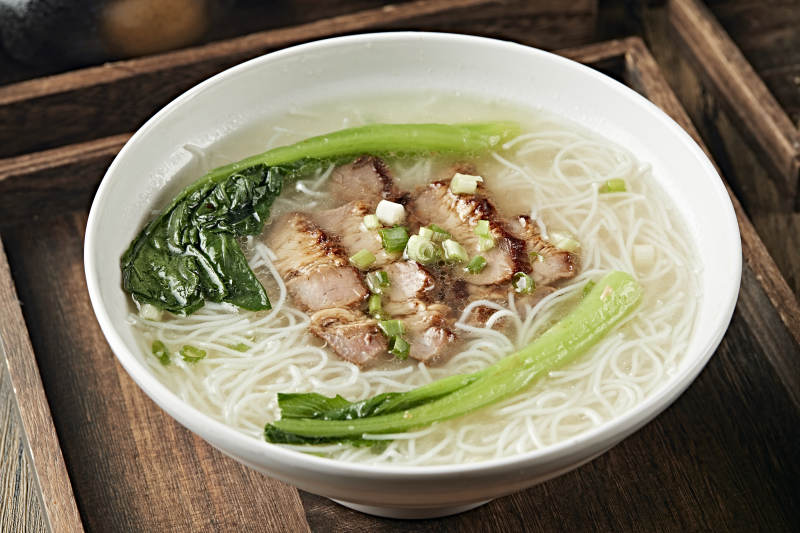 鲜鸡汤叉烧肉煮肠粉图片