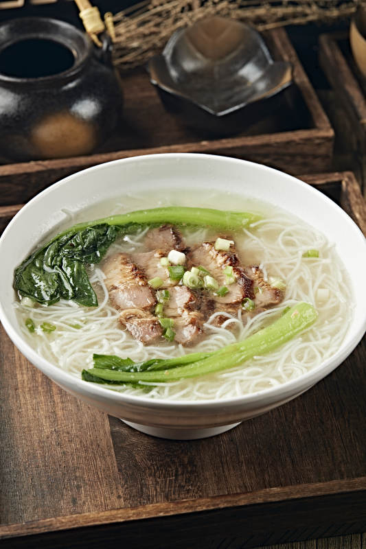 鲜鸡汤叉烧肉煮肠粉图片