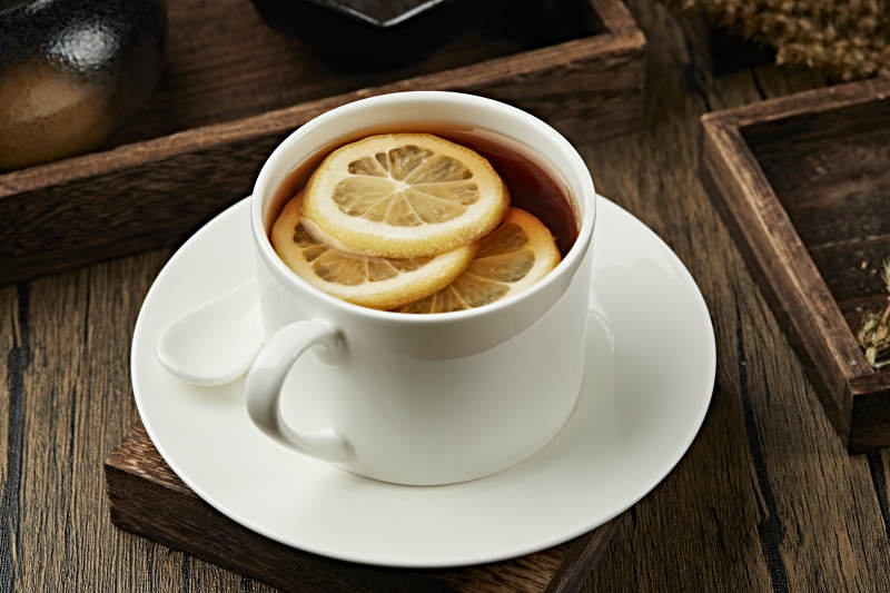热柠檬红茶图片