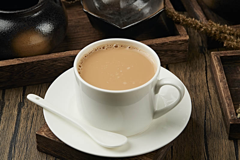 热冲泡牛奶咖啡图片