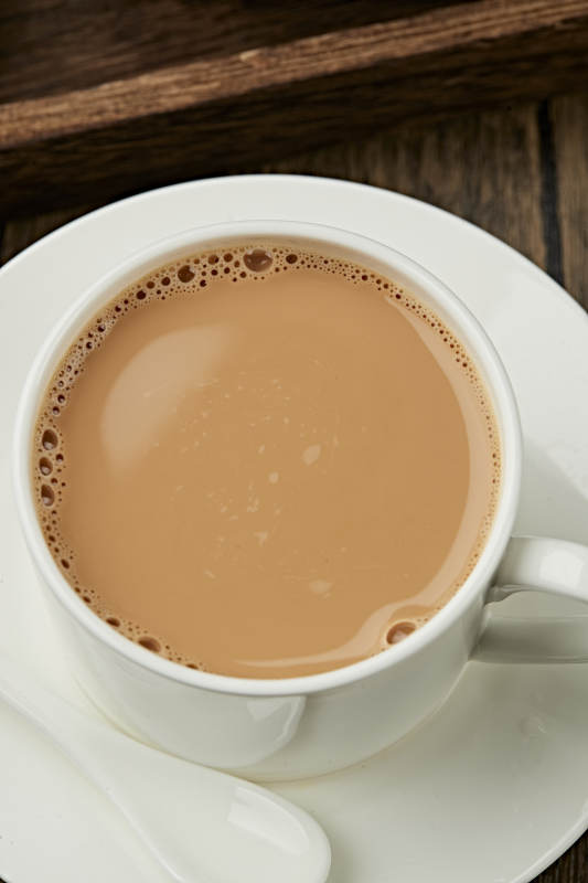 热冲泡牛奶咖啡图片