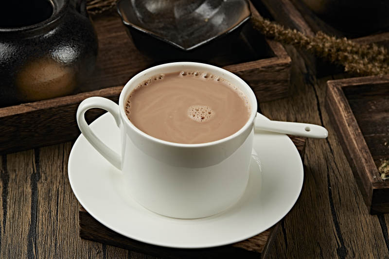 热冲泡牛奶咖啡图片