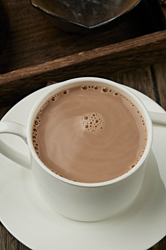 热冲泡牛奶咖啡图片