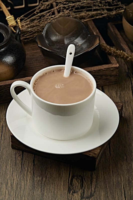 热冲泡牛奶咖啡图片