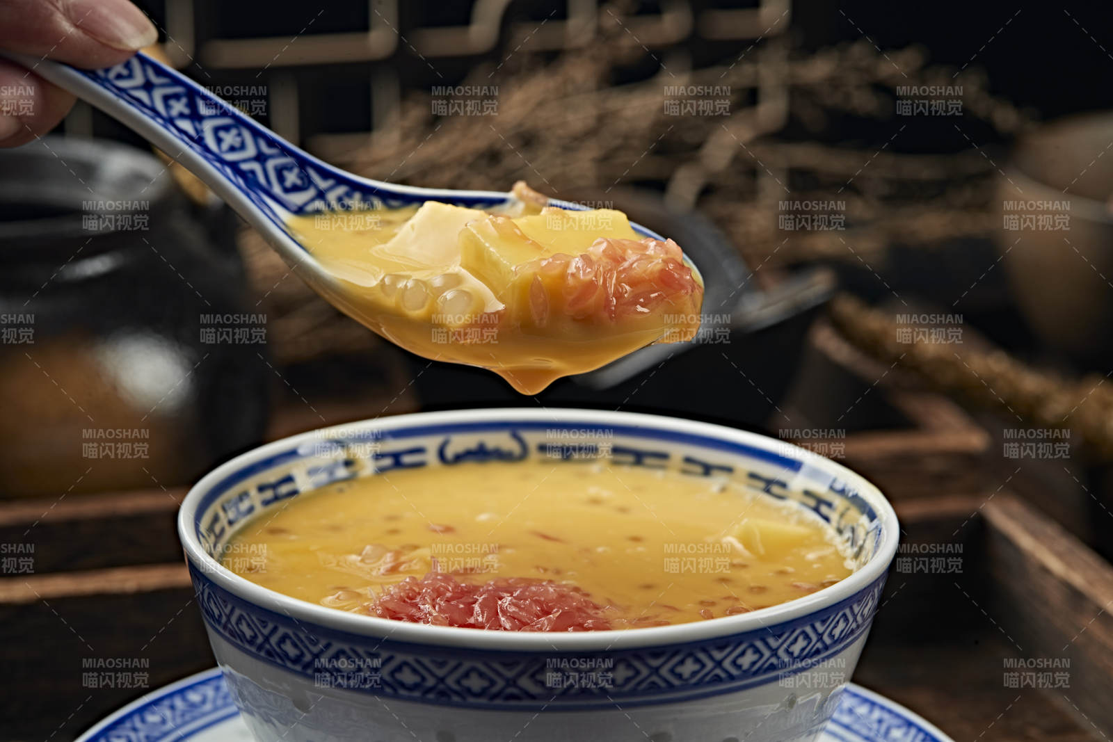 红柚芒果西米露杨枝甘露图片