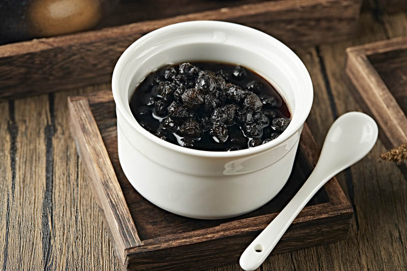 港式茶餐黑玉珍珠双皮奶图片