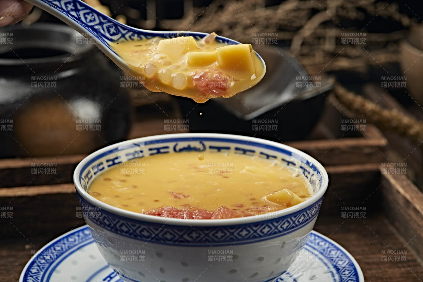 红柚芒果西米露杨枝甘露图片