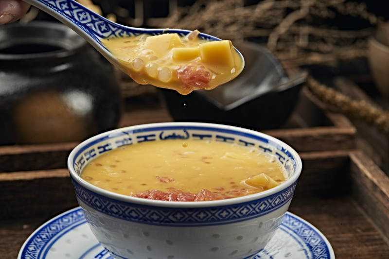 红柚芒果西米露杨枝甘露图片