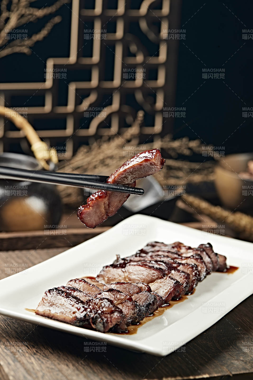 港式茶餐叉烧肉图片