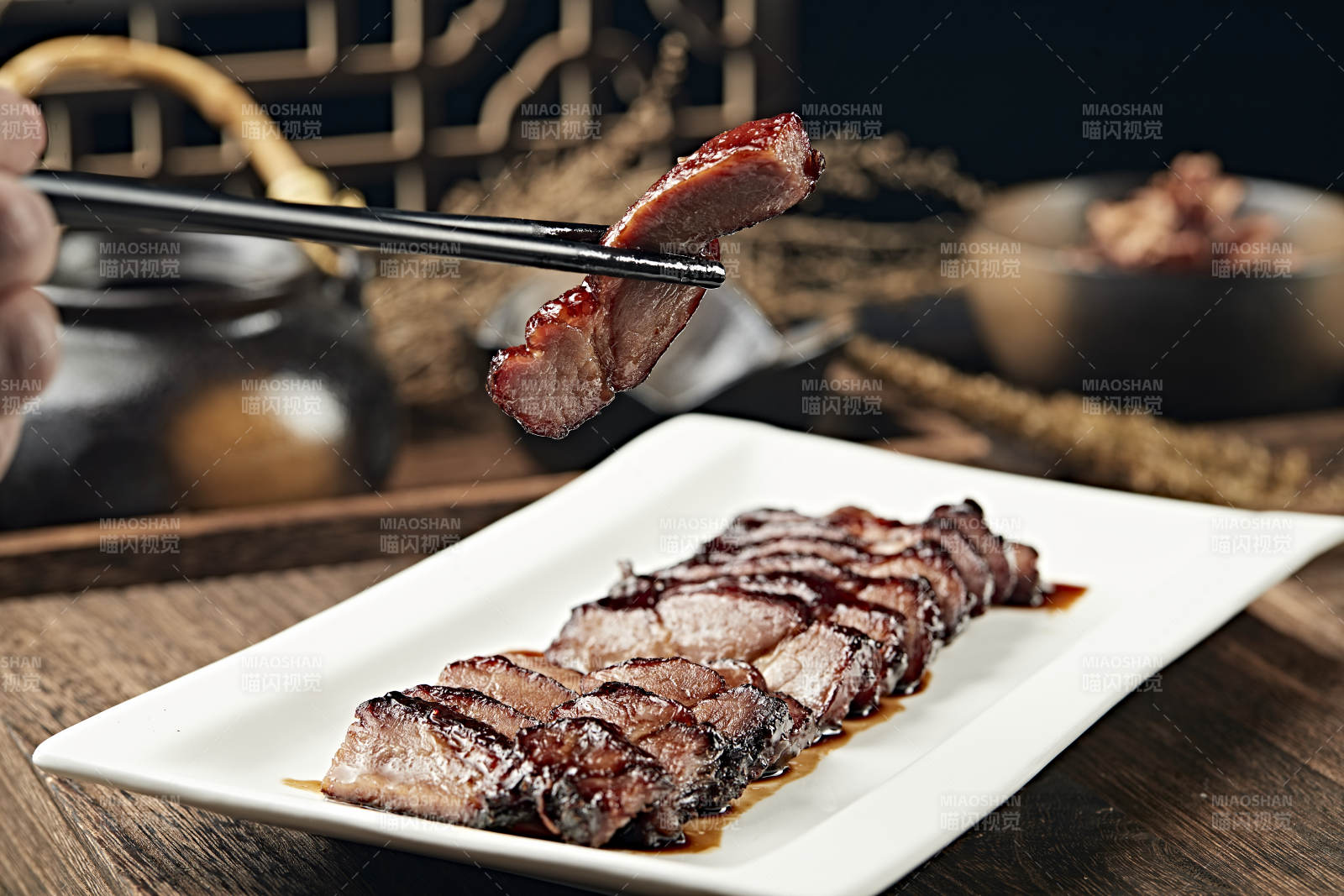 港式茶餐叉烧肉图片