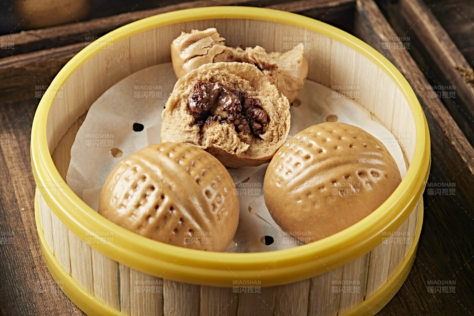 港式茶餐可可酱红糖核桃包图片