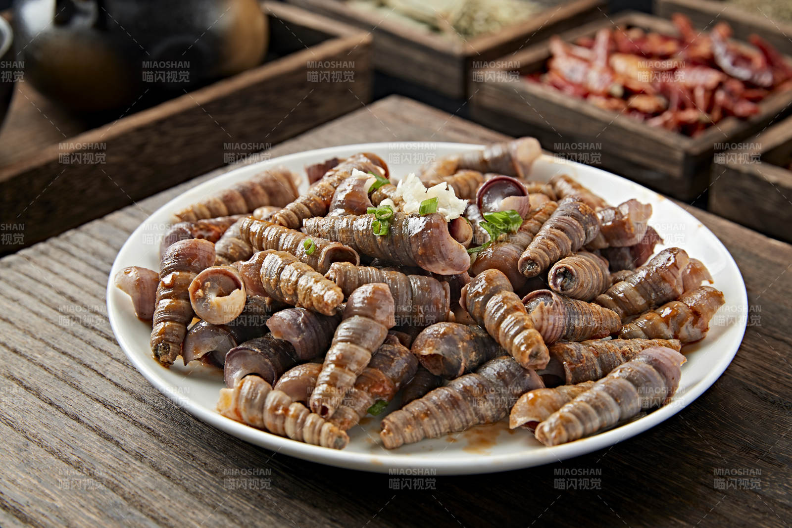 海鲜辣炒珍螺钉子螺图片