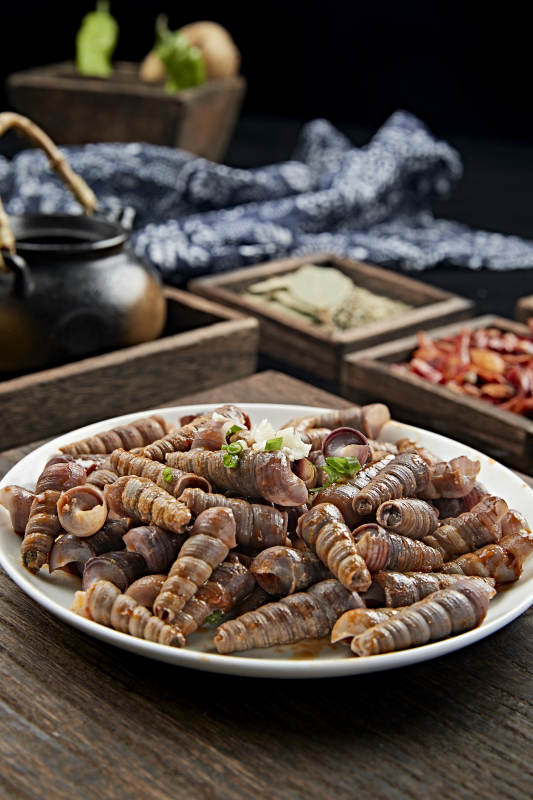 海鲜辣炒珍螺钉子螺图片