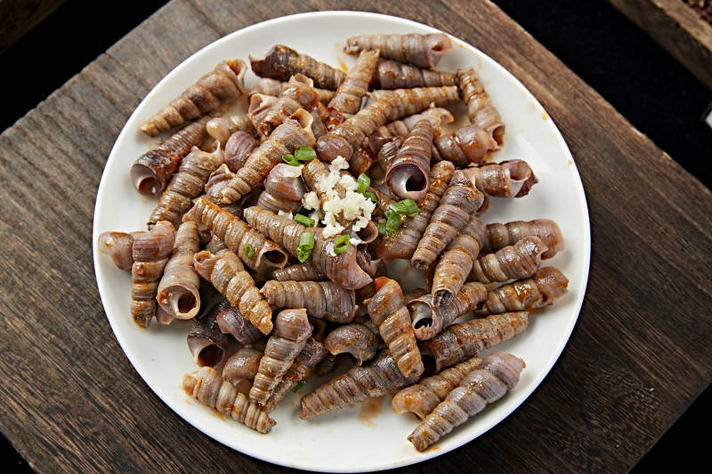 海鲜辣炒珍螺钉子螺图片