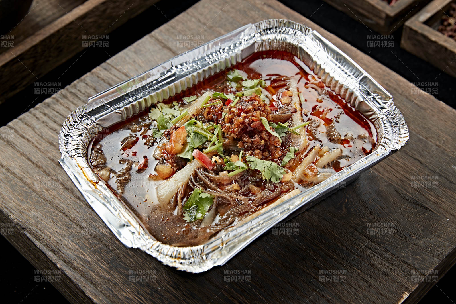 蒜蓉锡纸烤毛肚图片