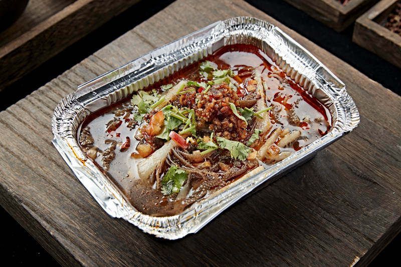 蒜蓉锡纸烤毛肚图片