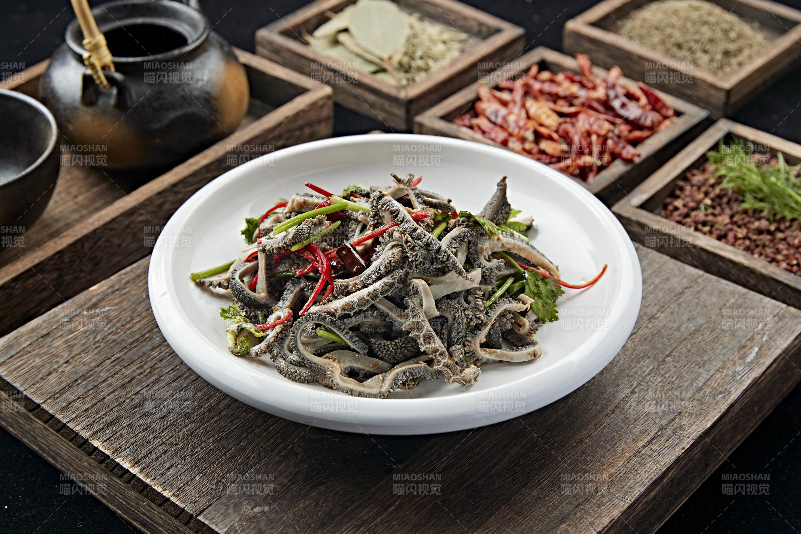 香辣彩椒蒜香拌羊肚图片