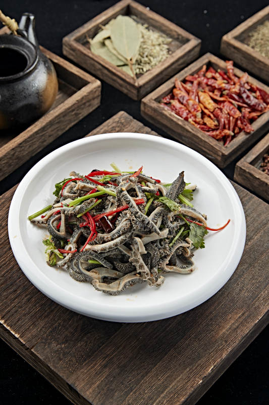 香辣彩椒蒜香拌羊肚图片