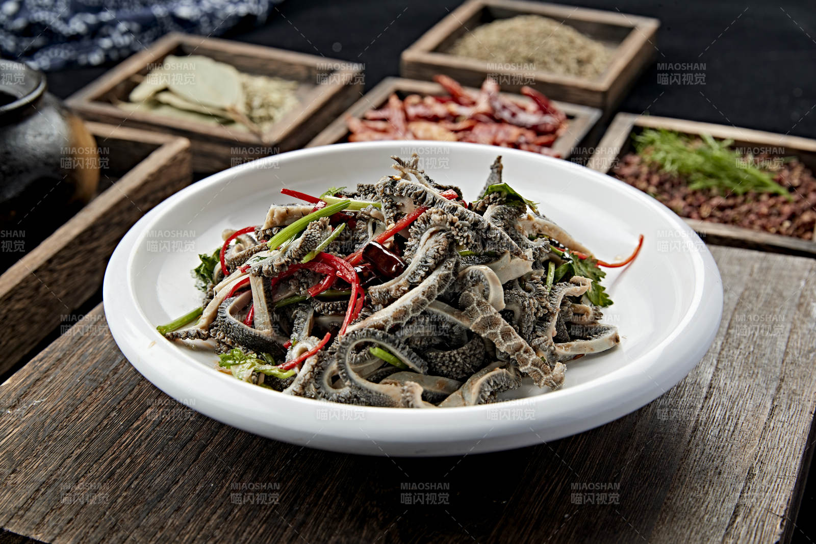 香辣彩椒蒜香拌羊肚图片