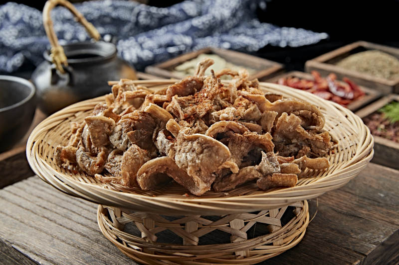 散粉干炸平菇图片