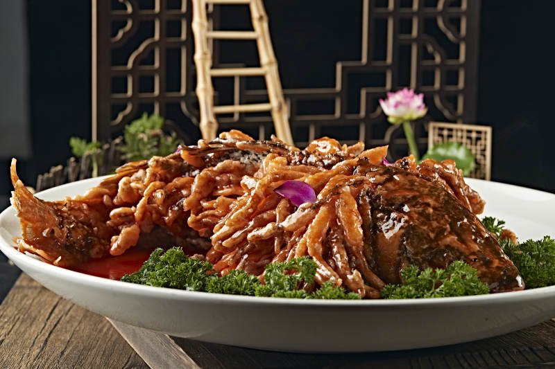 河北名菜金毛狮子鱼图片