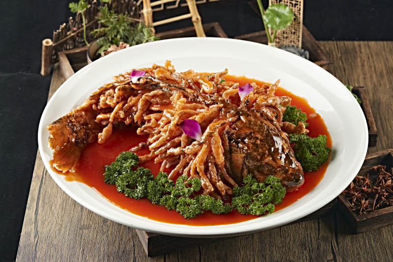 河北名菜金毛狮子鱼图片