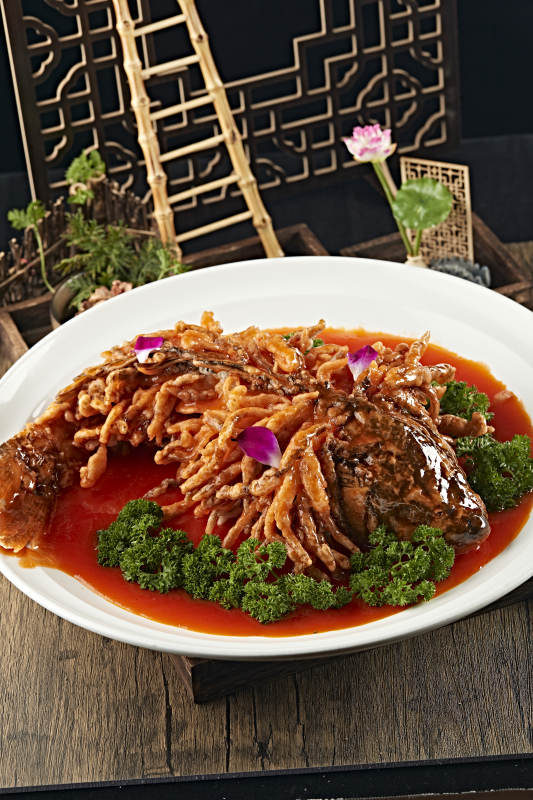 河北名菜金毛狮子鱼图片