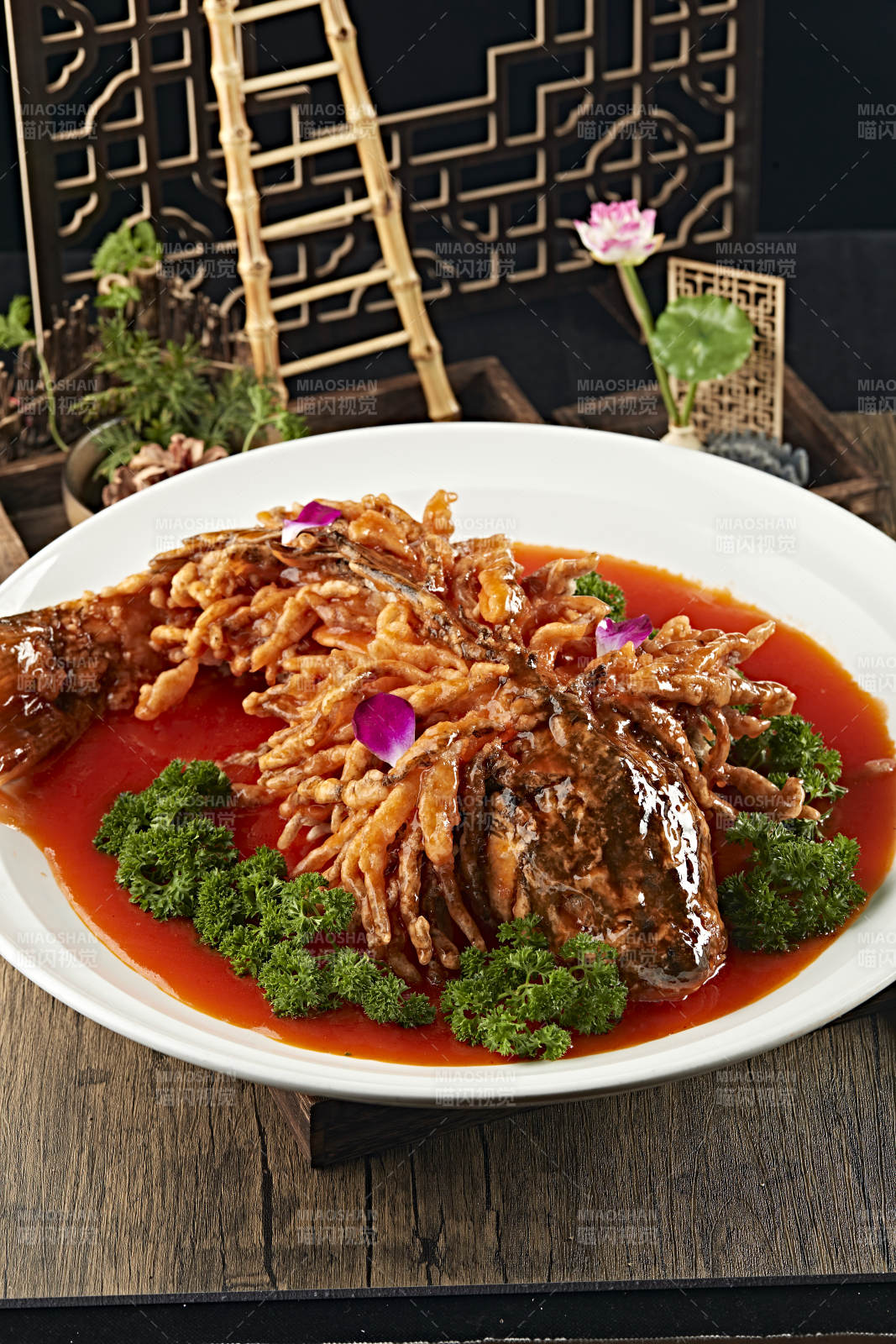 河北名菜金毛狮子鱼图片