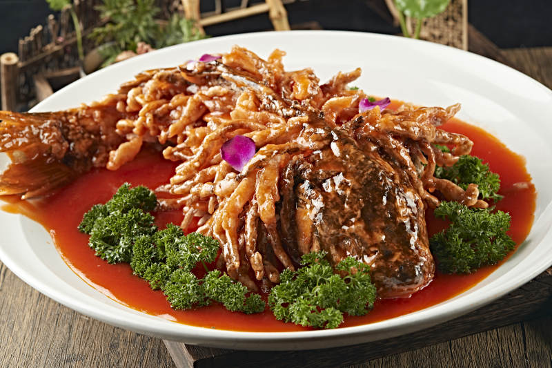 河北名菜金毛狮子鱼图片