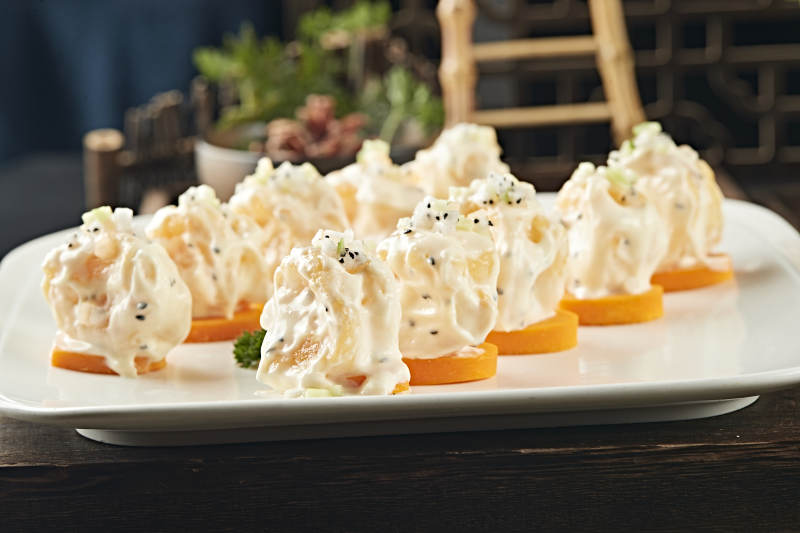 新派川菜芝士大虾球图片