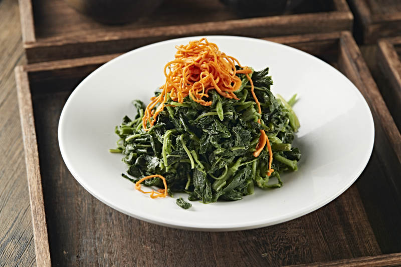 虫草花凉拌鸡毛菜图片