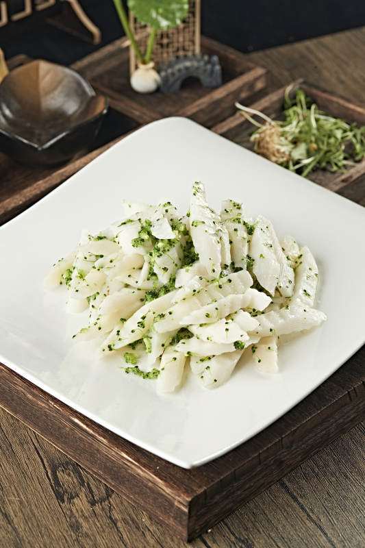 西蓝花碎凉拌马牙山药图片