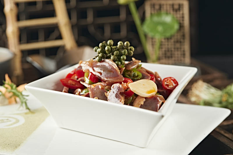 美味凉菜椒麻鸡胗片图片