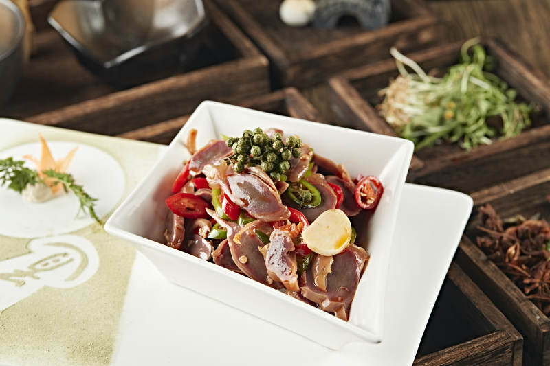 美味凉菜椒麻鸡胗片图片