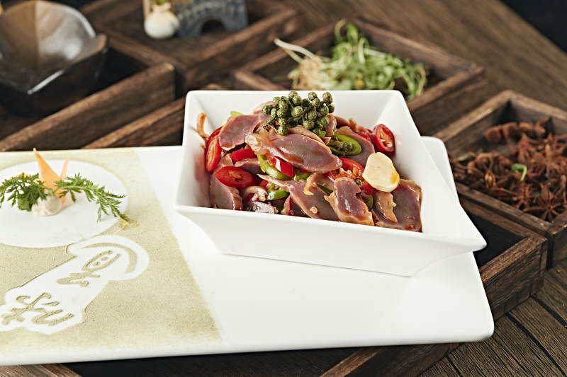 美味凉菜椒麻鸡胗片图片