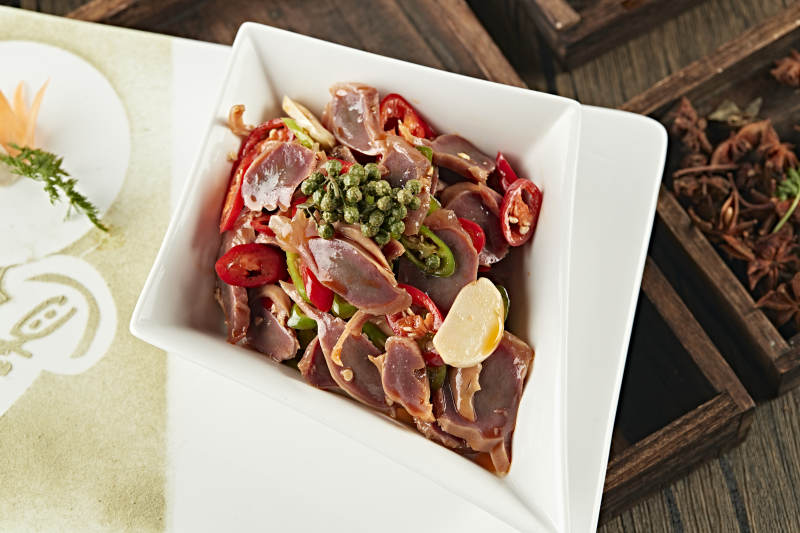 美味凉菜椒麻鸡胗片图片