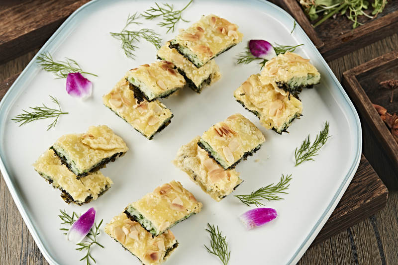海苔紫菜蕨菜杏仁饼图片