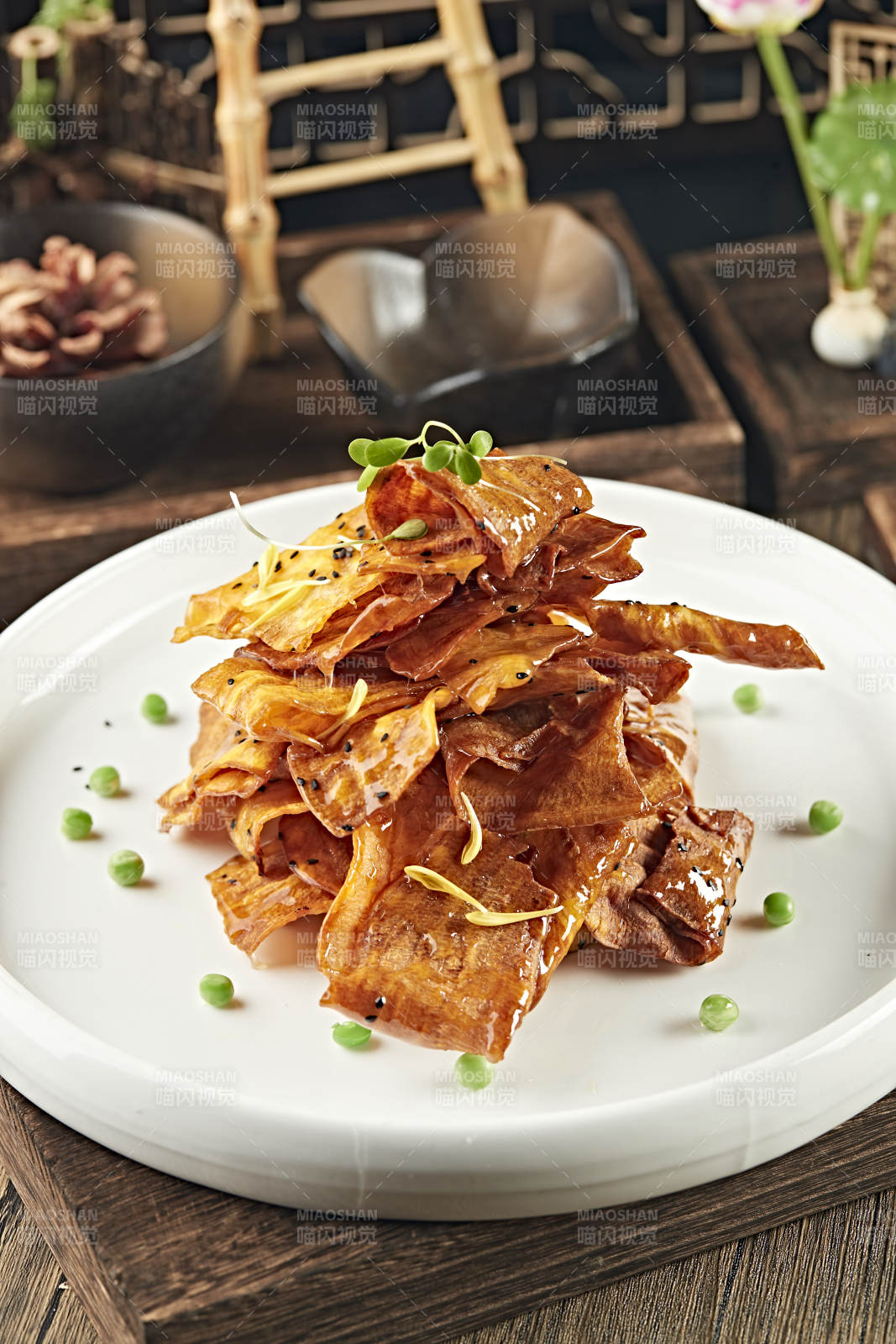 油炸拔丝红薯片图片