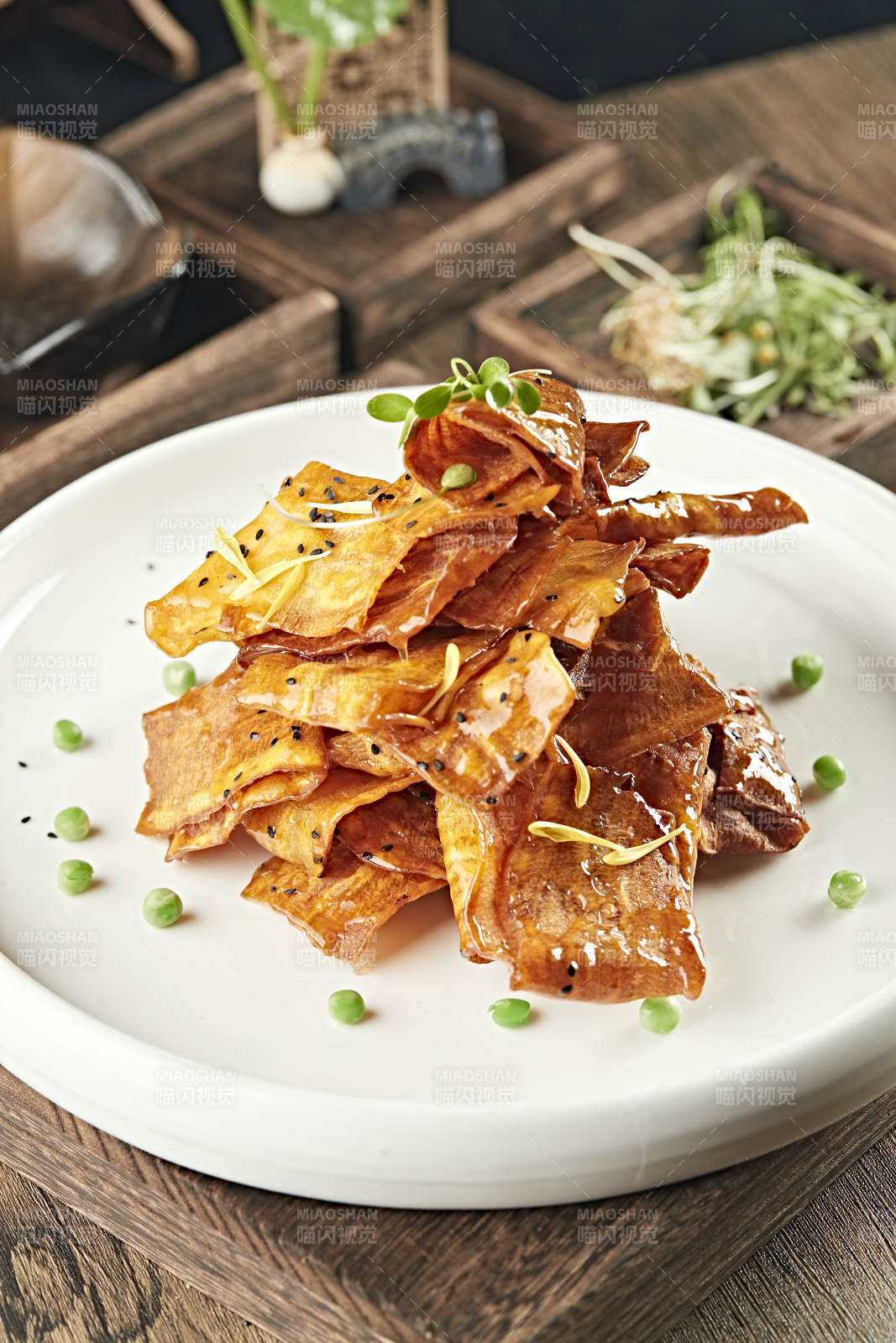 油炸拔丝红薯片图片