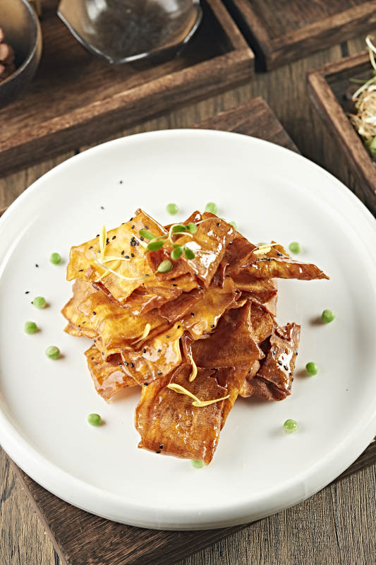 油炸拔丝红薯片图片