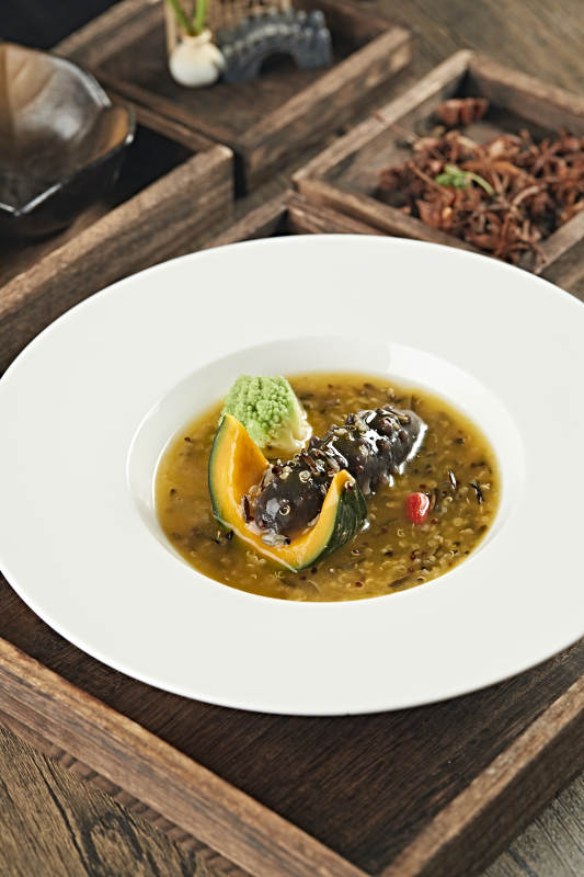 薏米捞汁炖梅花参图片