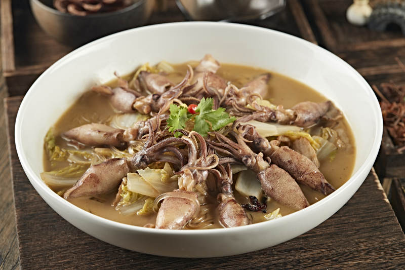 上汤娃娃菜炖墨鱼仔图片