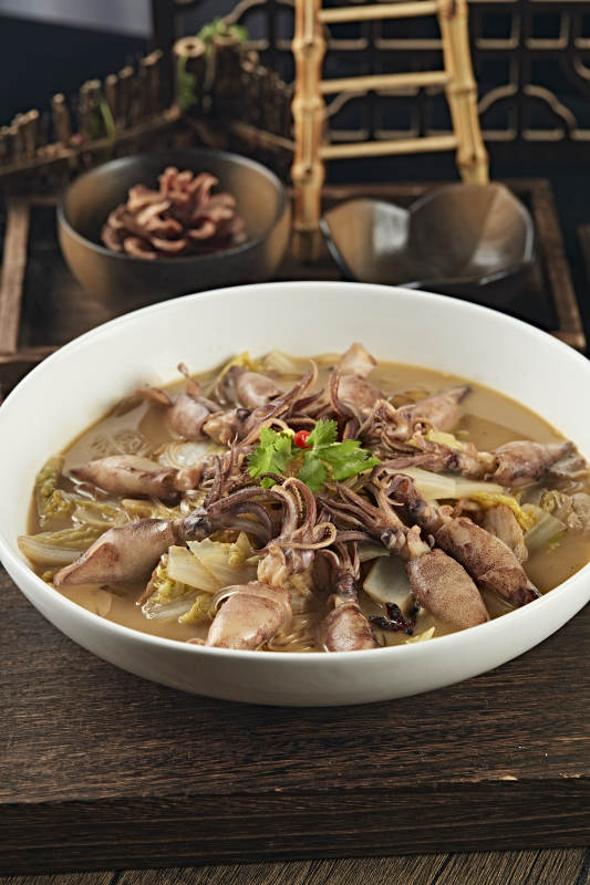 上汤娃娃菜炖墨鱼仔图片