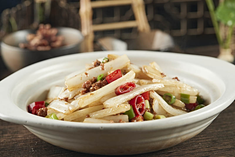 砂锅米椒肉沫大白菜图片