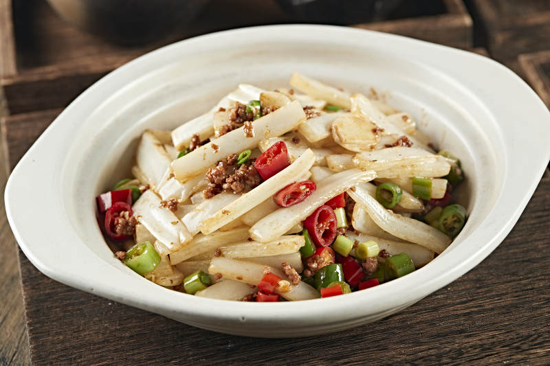 砂锅米椒肉沫大白菜图片